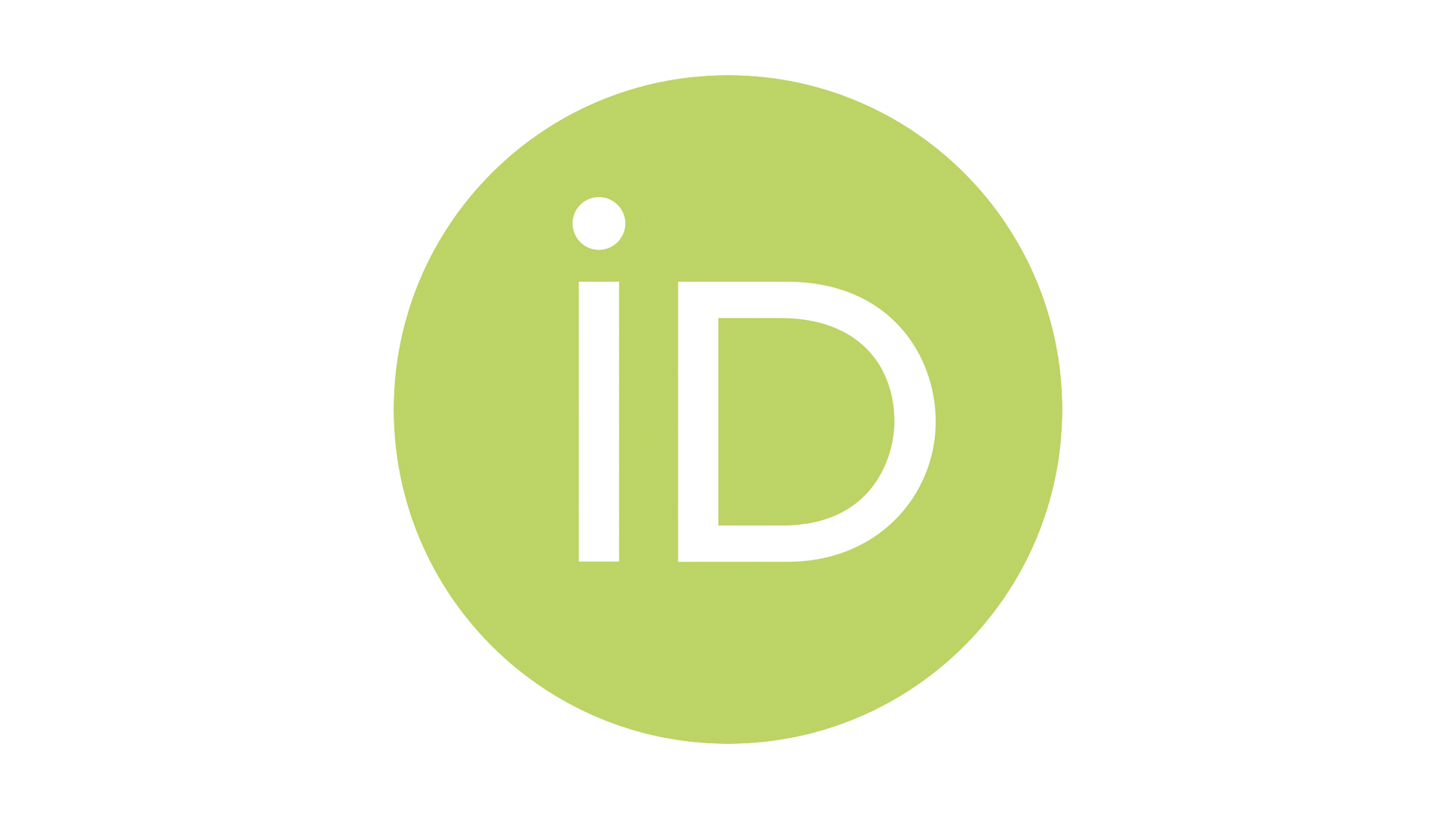 ORCID logo: bright green circle with "iD" in white text