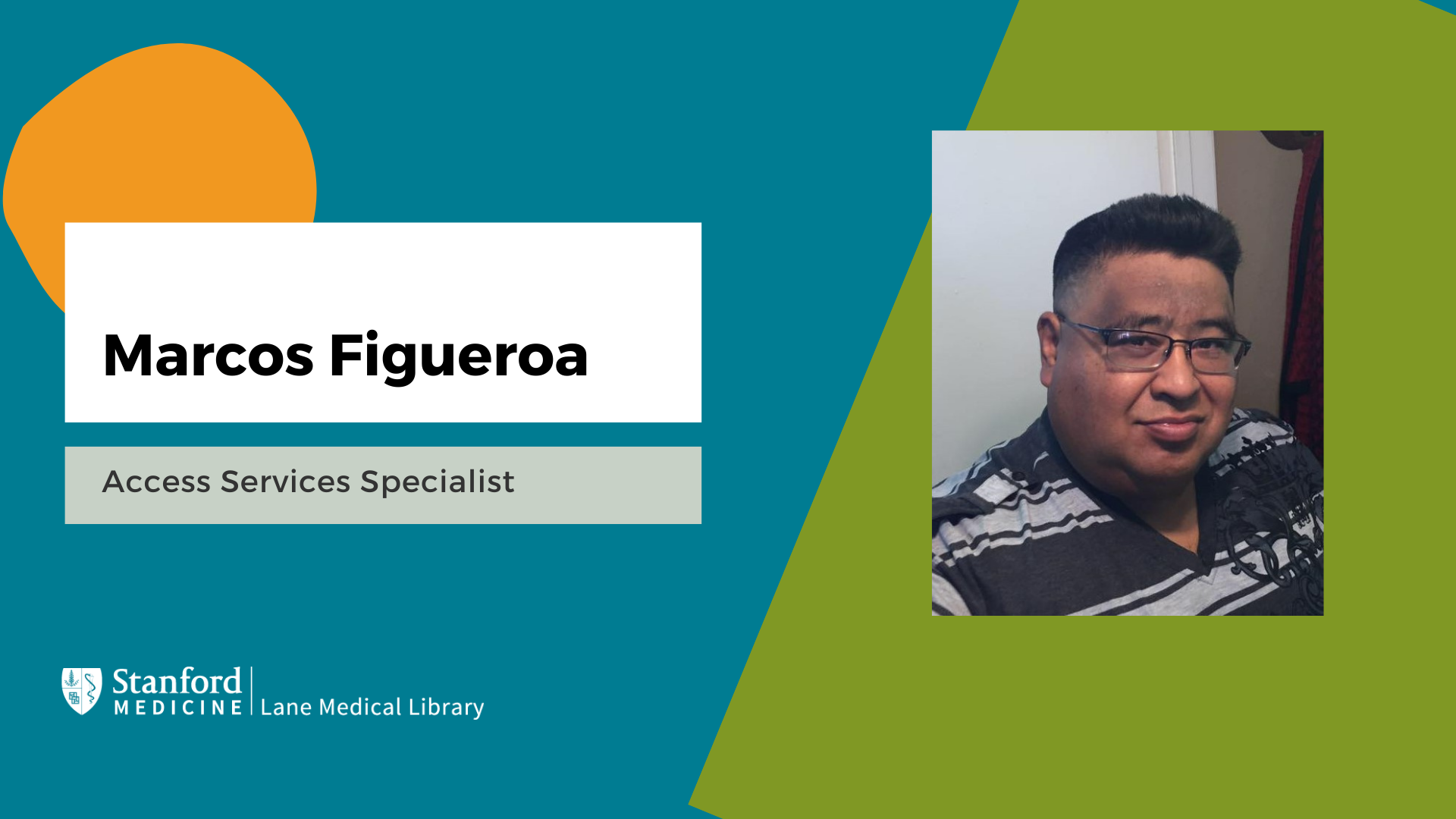 Portrait of Marcos Figueroa, Access Services Specialist
