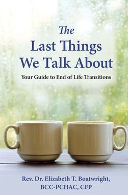 Book cover with title, author, and two coffee mugs sitting side-by-side in front on a window with rain drops and a background of greenery