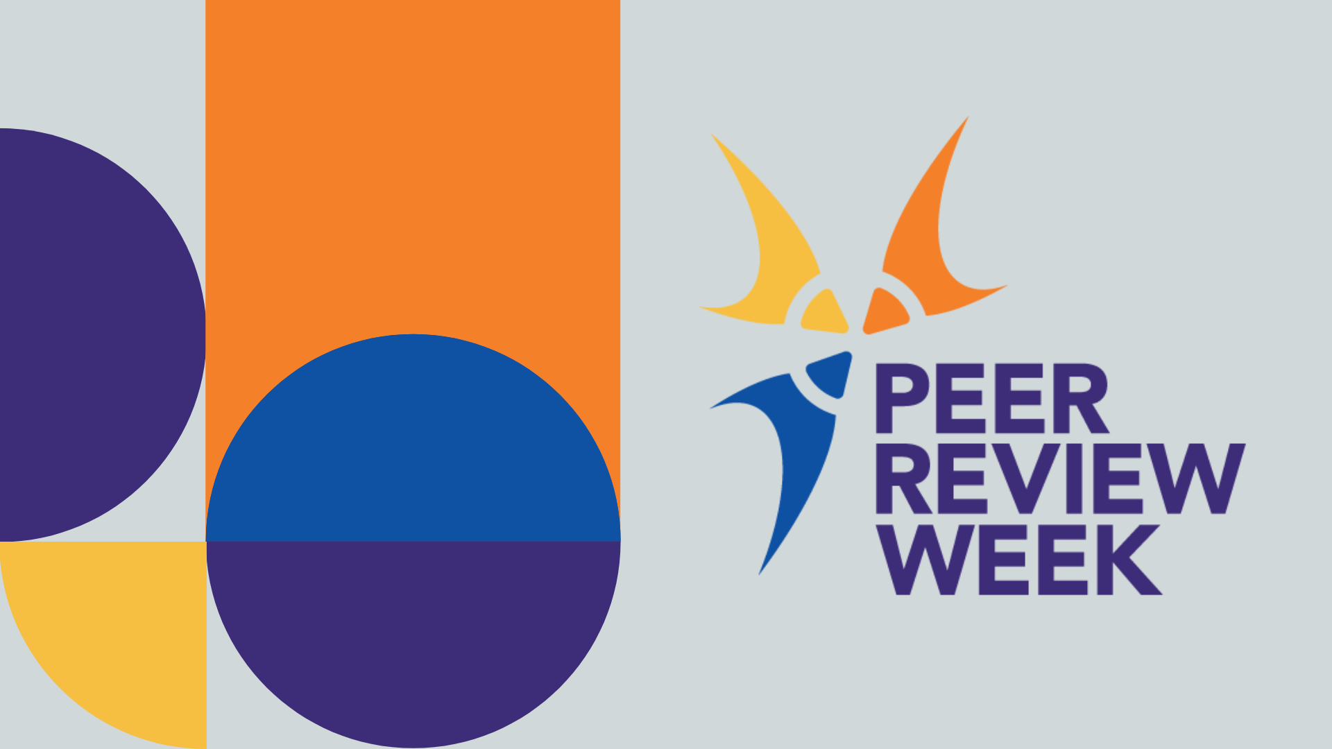 peer review week logo with shapes