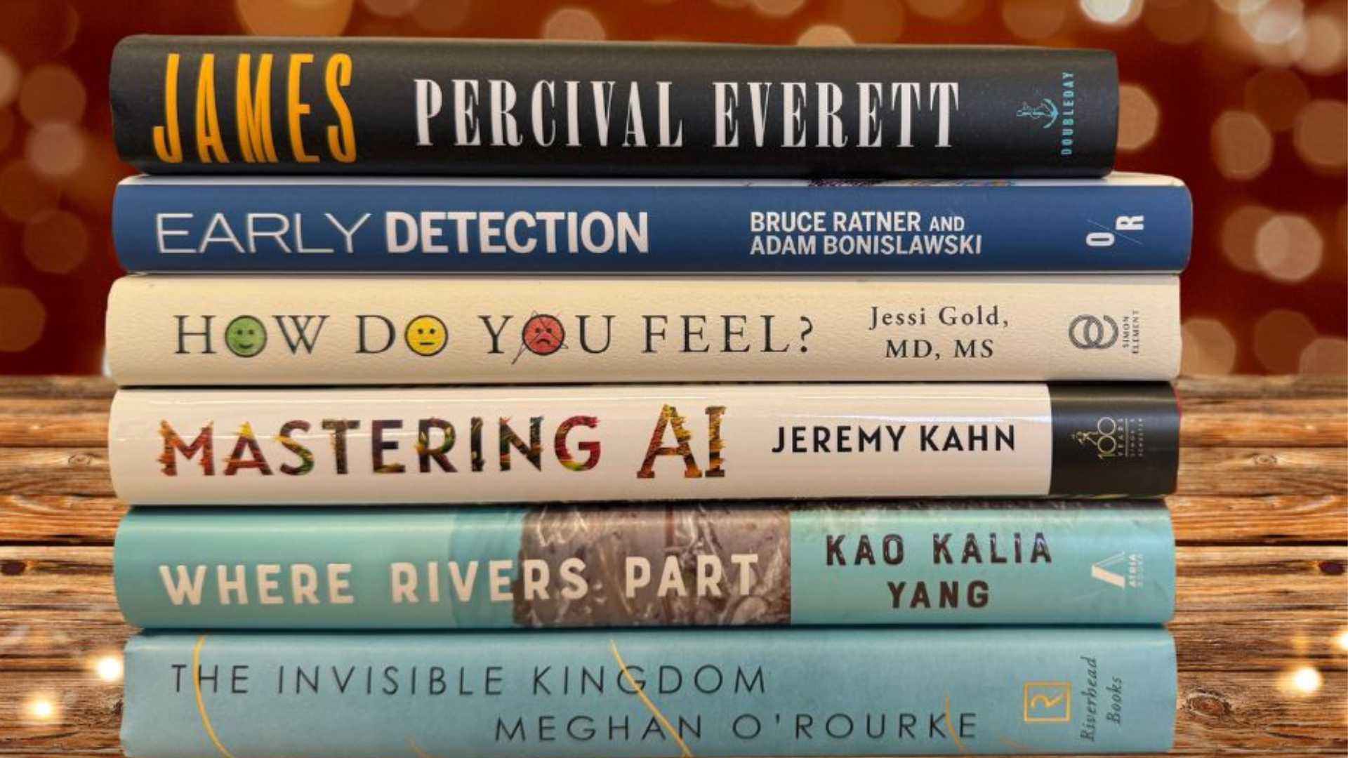 stack of books from the Dean's Winter Reading list