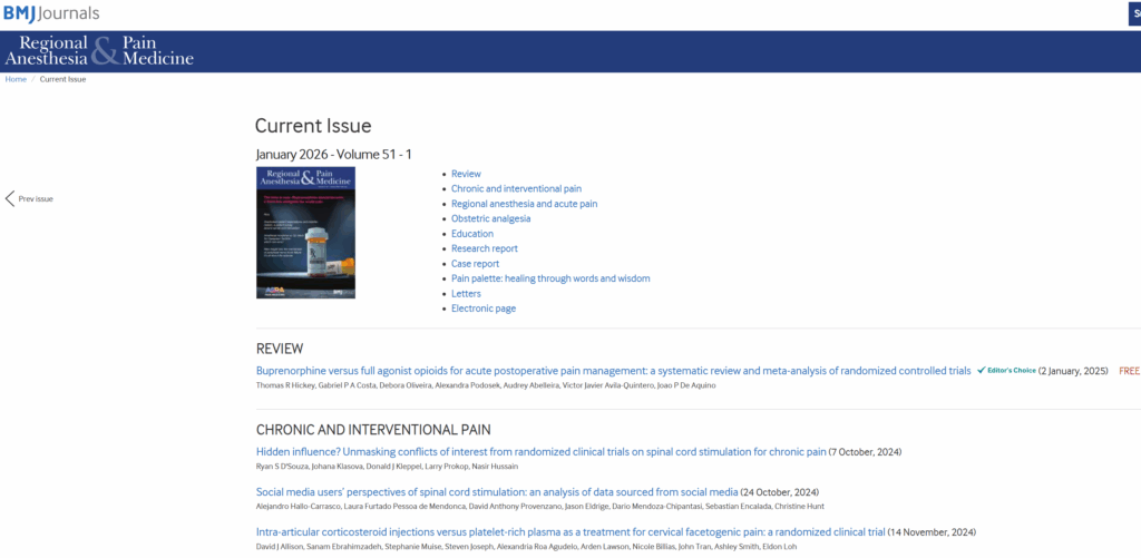 current journal issue view