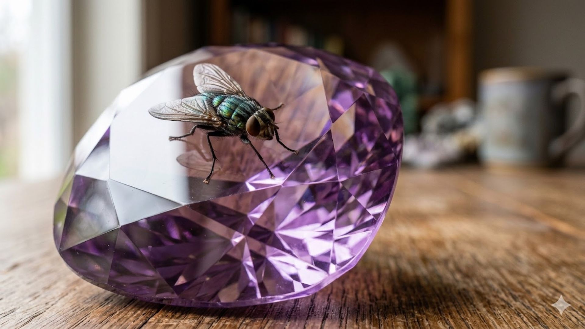 gem with a fly inside