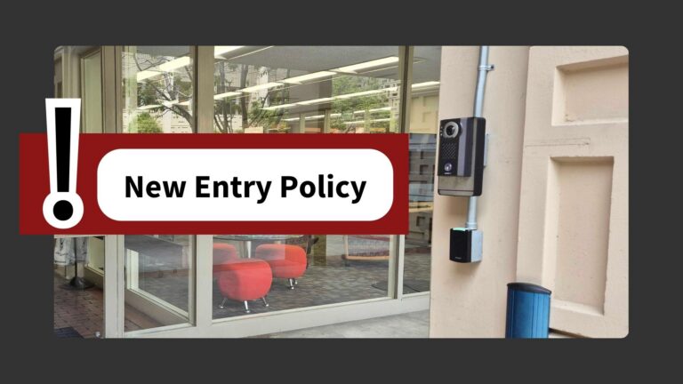 New entry policy with photo of card reader